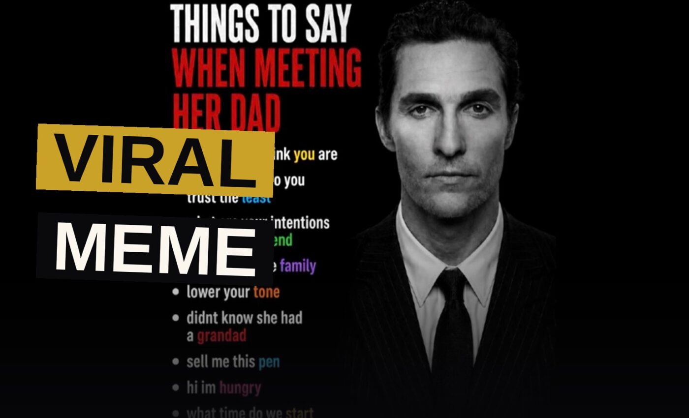 A smartphone displaying a viral meme with a numbered list of ridiculous things to say.