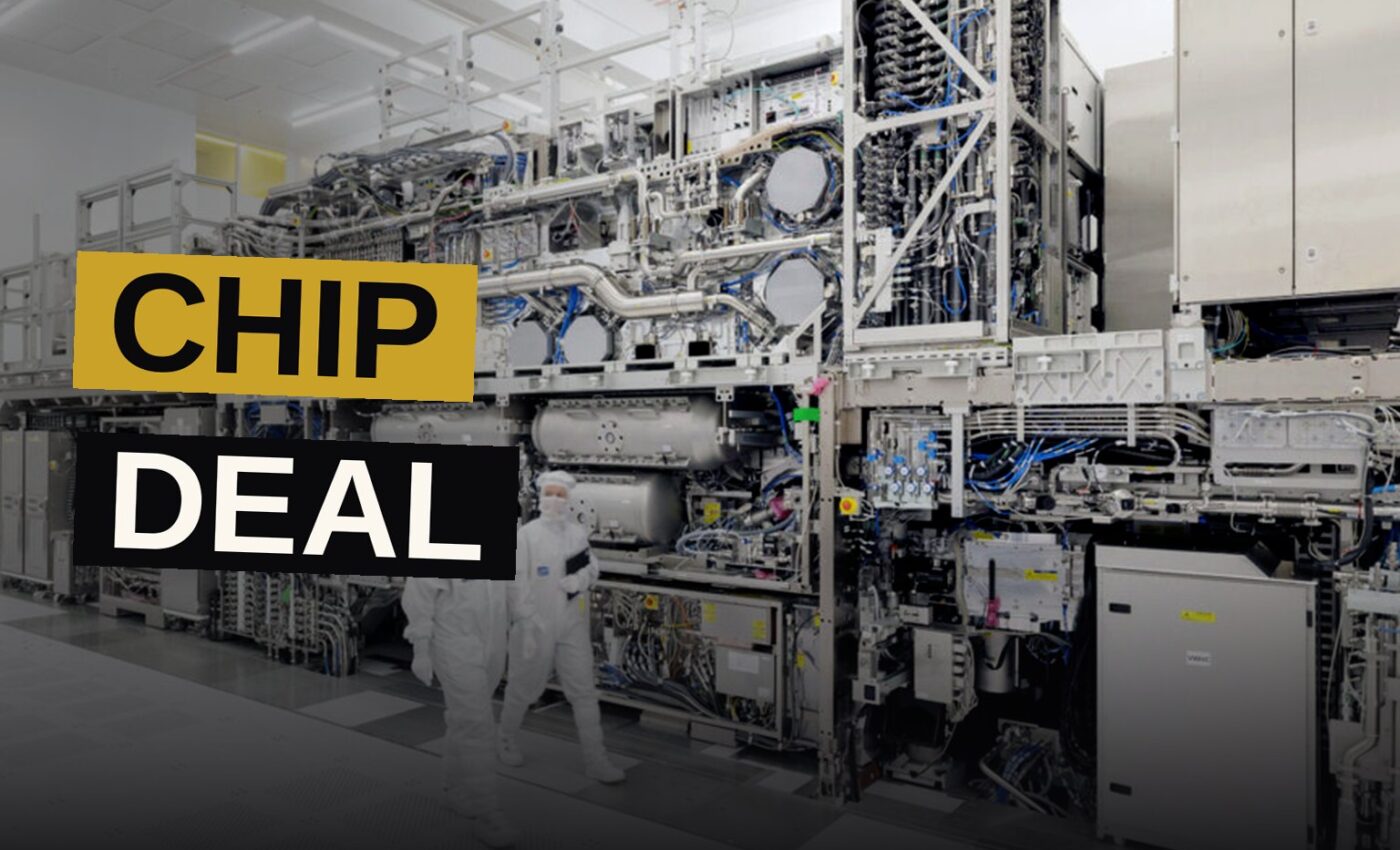 A colossal machine of mirrors and light stands within a solemn chamber where wafers of a precious metal are wrought.