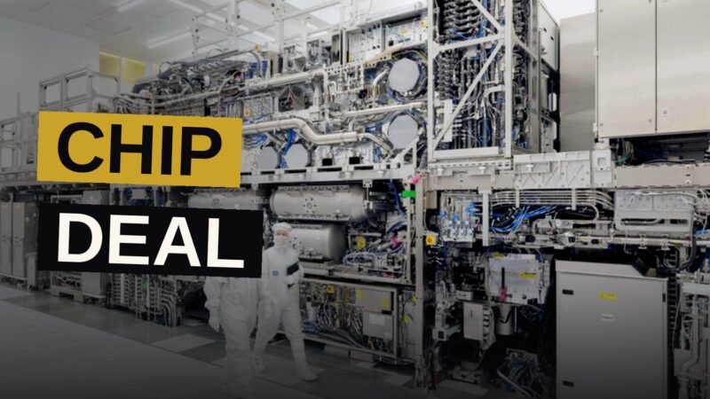 A colossal machine of mirrors and light stands within a solemn chamber where wafers of a precious metal are wrought.