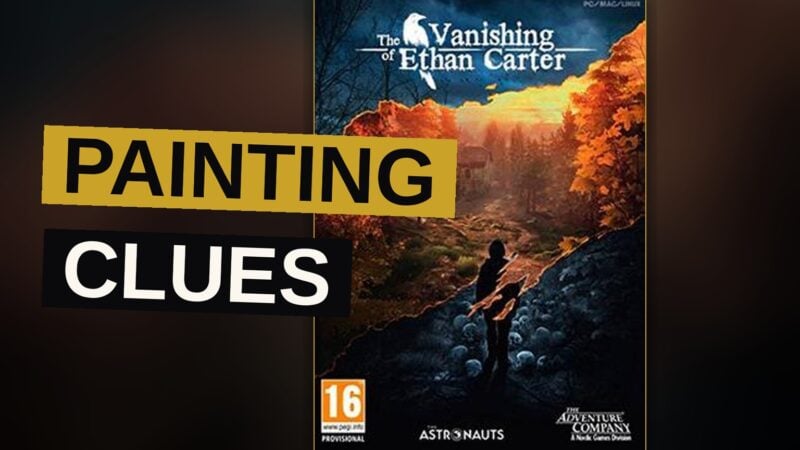 A lone investigator walks through a foggy, painted town searching for answers.