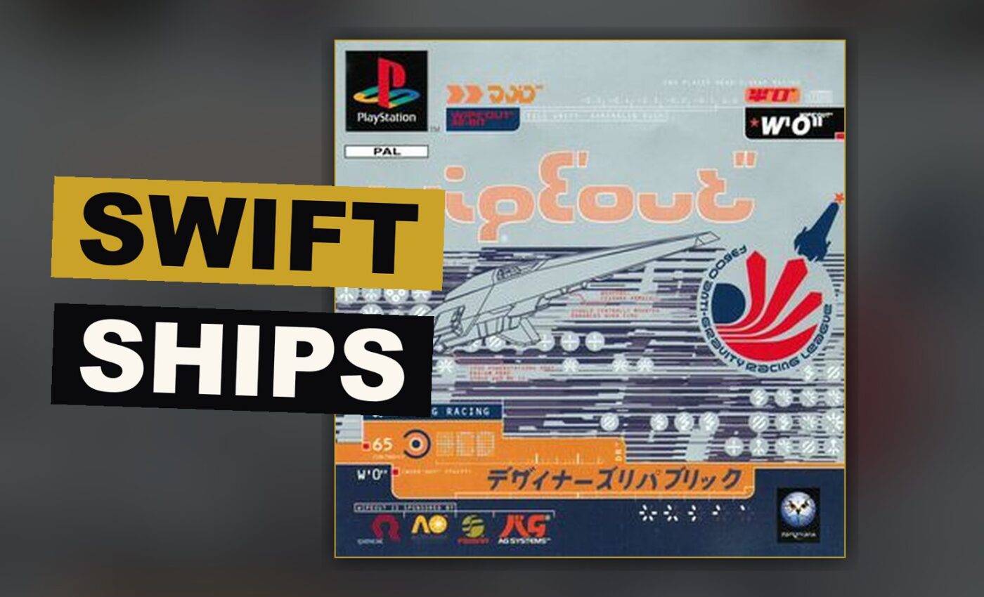 A swift, strange ship tears through a narrow passage at a harsh and pounding pace.