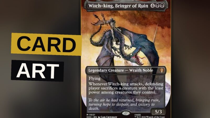 Witch-king, Bringer of Ruin card art by Carl Critchlow for Magic: The Gathering's Tales of Middle-earth set