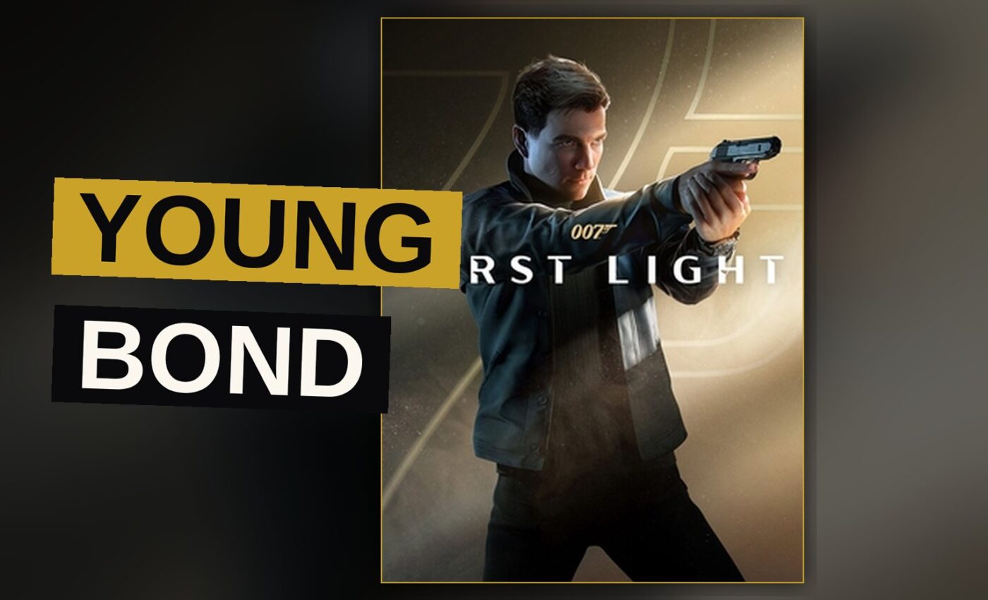 A youthful agent crouches amid shadow and opulence, his countenance betraying both peril and resolve.